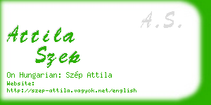 attila szep business card